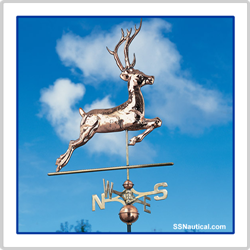 Polished Copper Deer Weathervane