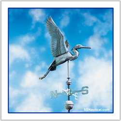 Copper Heron Weathervane