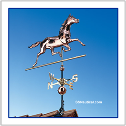 Copper Horse Weathervane Polished Finish