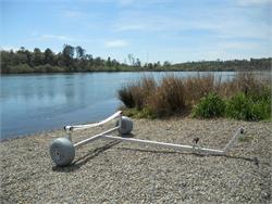 Boat Dolly with 16.5 inch Polyurethane Wheels - For your small fishing boat