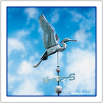 Copper Heron Weathervane