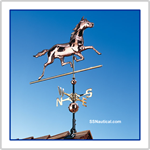Copper Horse Weathervane Polished Finish